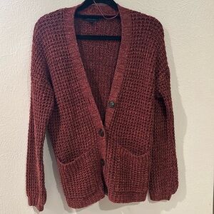 American Eagle Rust Cardigan, size small